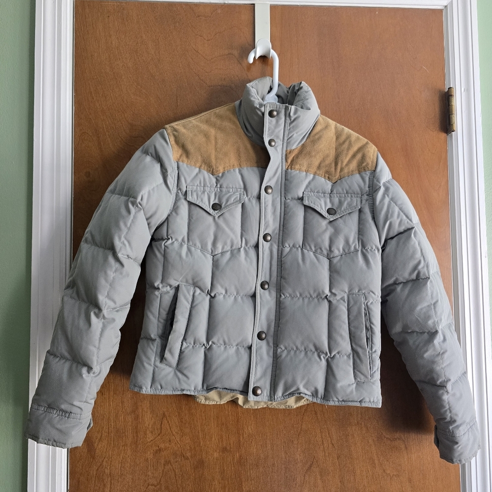 RALPH LAUREN Polo Country Shell-Trimmed Quilted Ripstop Jacket Tan Blue Label